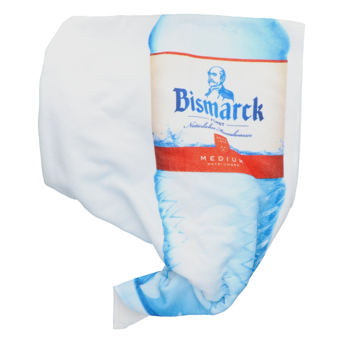 Couverture polaire Fürst Bismarck « Wasser » avec motif de bouteilles, blanche, 176 x 71 cm, couverture douillette – Vue 3