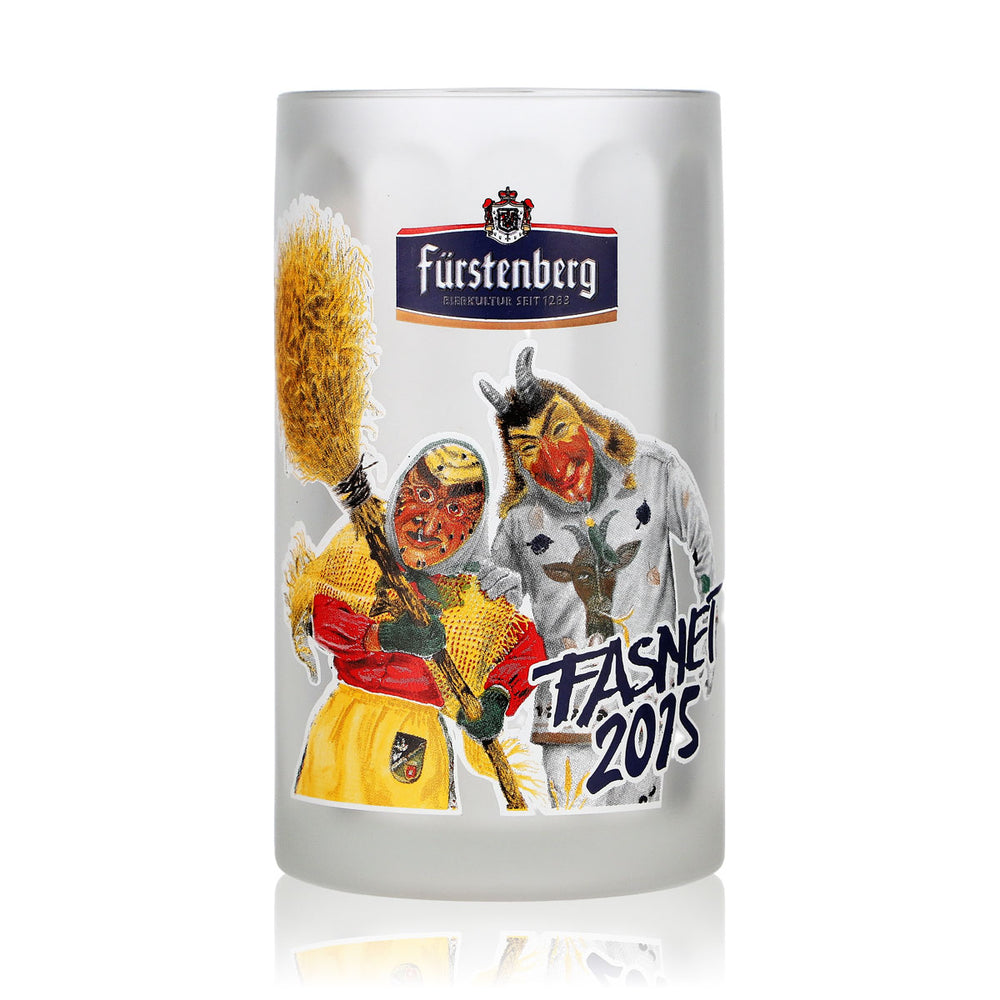 Verre à bière Fürstenberg 0,25 l, chope « Fasnet 2015 », motif « Frostet Rastal »