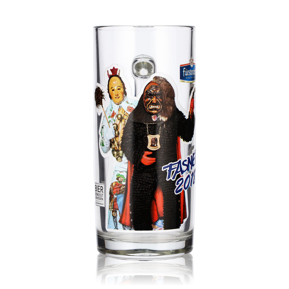 Verre à bière Fürstenberg 0,2 l, chope « Fasnet 2018 »