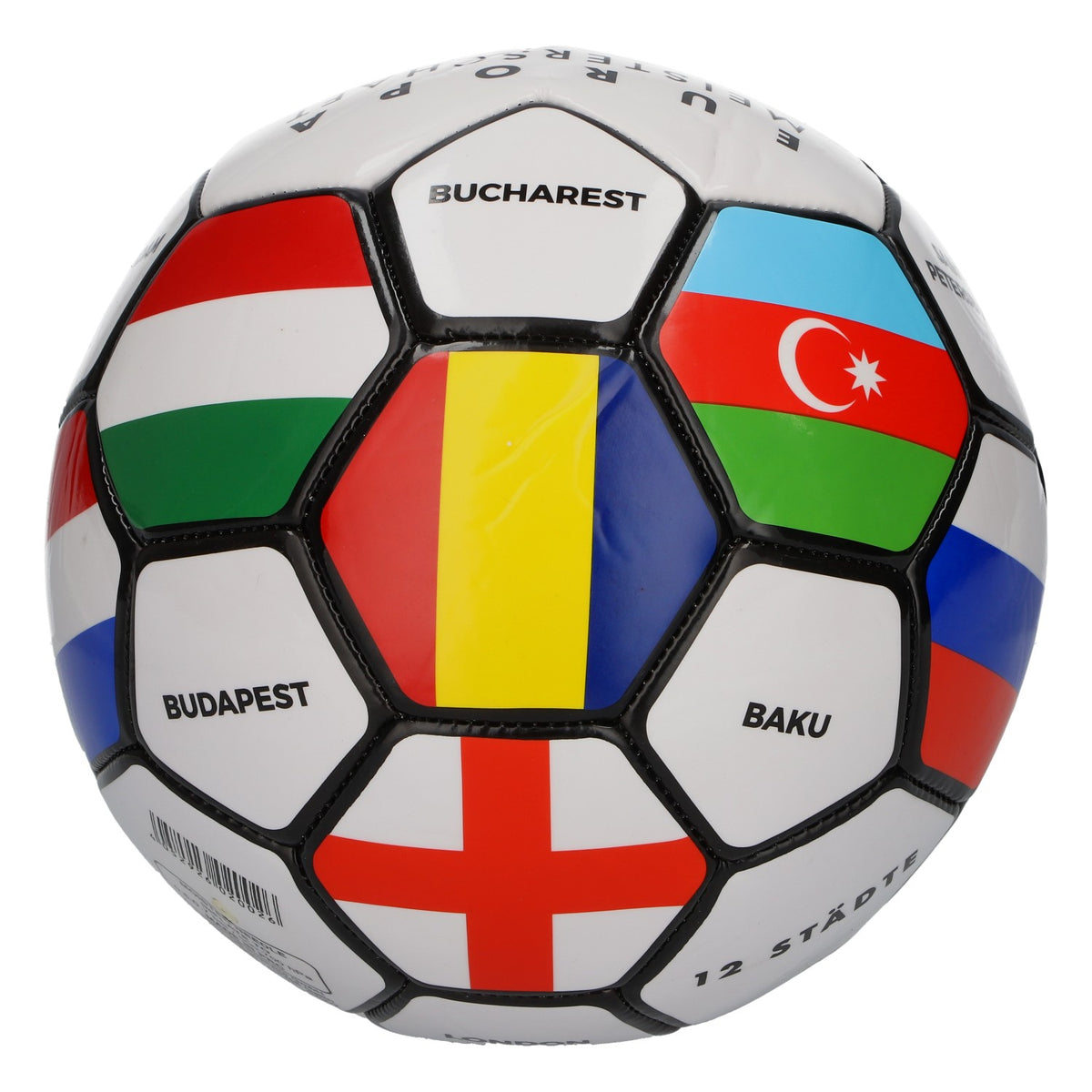 Ballon de football pour les supporters de l'Euro, Championnat d'Europe de football, 12 villes, blanc – Vue 3