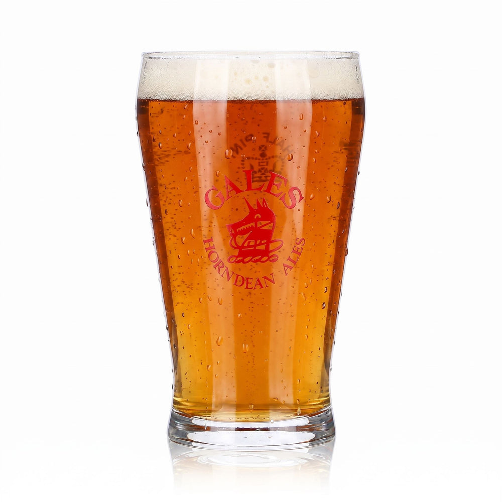 Verre à bière Gales Brewery 0,28 l, Willi Becher, Horndean Ales, logo avec des chiens, logo rouge