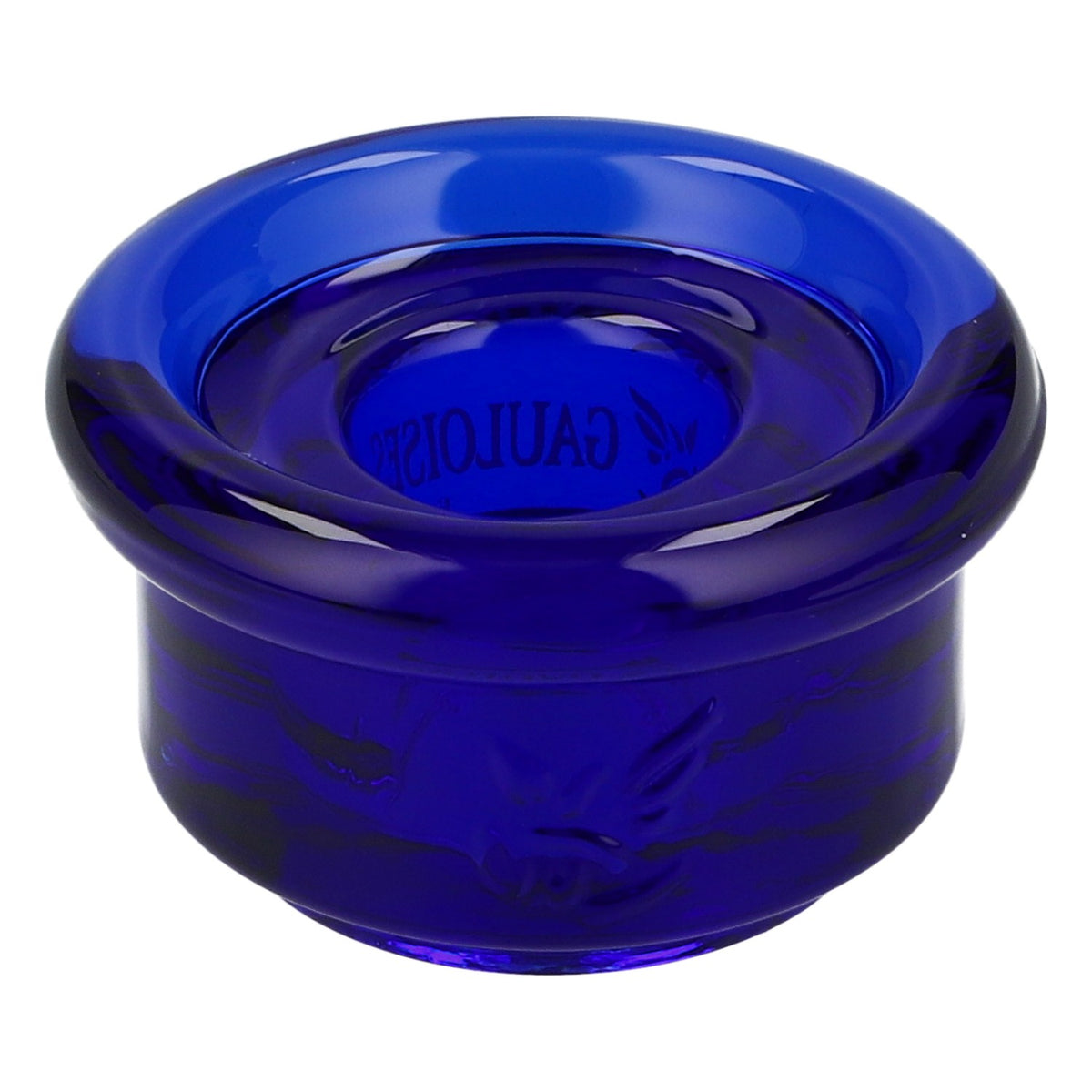 Bougeoir Gauloises en verre bleu pour bougies cylindriques – Objet culte, décoration rétro – Vue 3