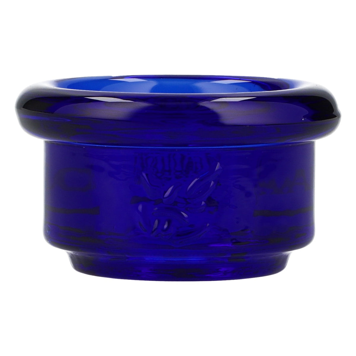 Bougeoir Gauloises en verre bleu pour bougies cylindriques – Objet culte, décoration rétro – Vue 4