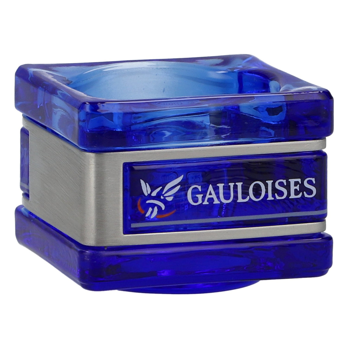 Photophore Gauloises en verre bleu 5 x 5 x 4 cm, objet de collection et de décoration