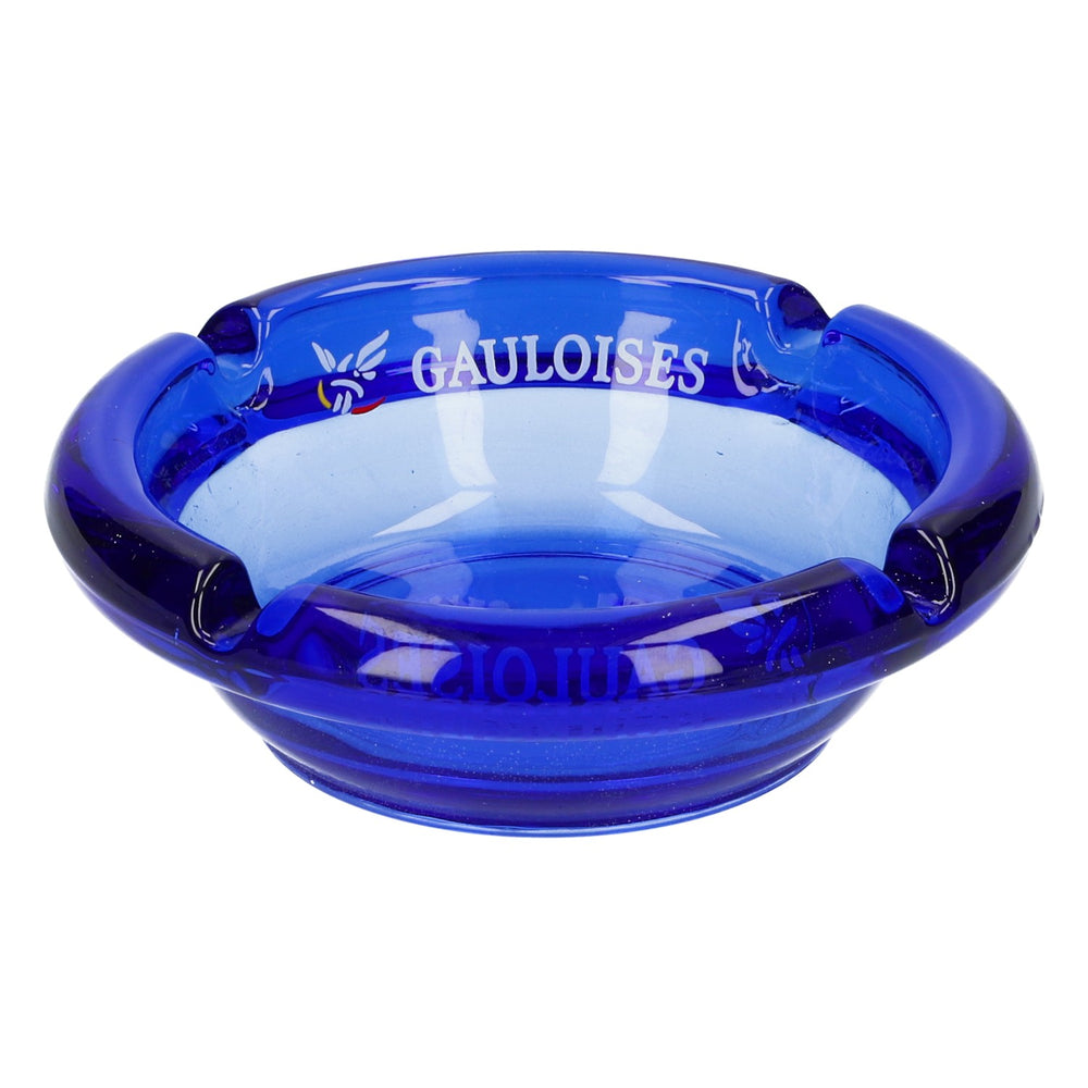 Gauloises Cendrier à cigarettes Bleu Verre Petit 10,5 cm Accessoires pour fumeurs Smoke