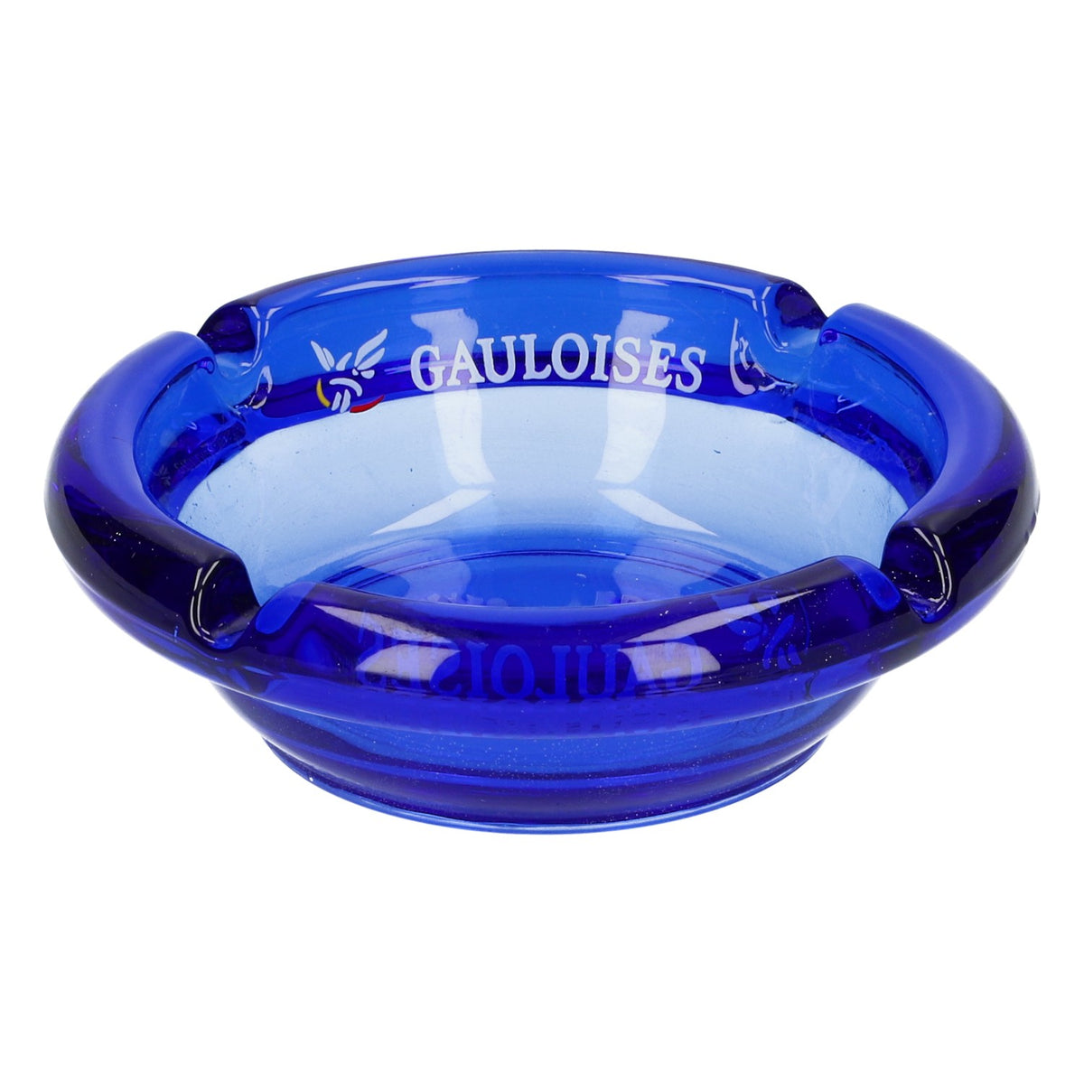 Gauloises Cendrier à cigarettes Bleu Verre Petit 10,5 cm Accessoires pour fumeurs Smoke