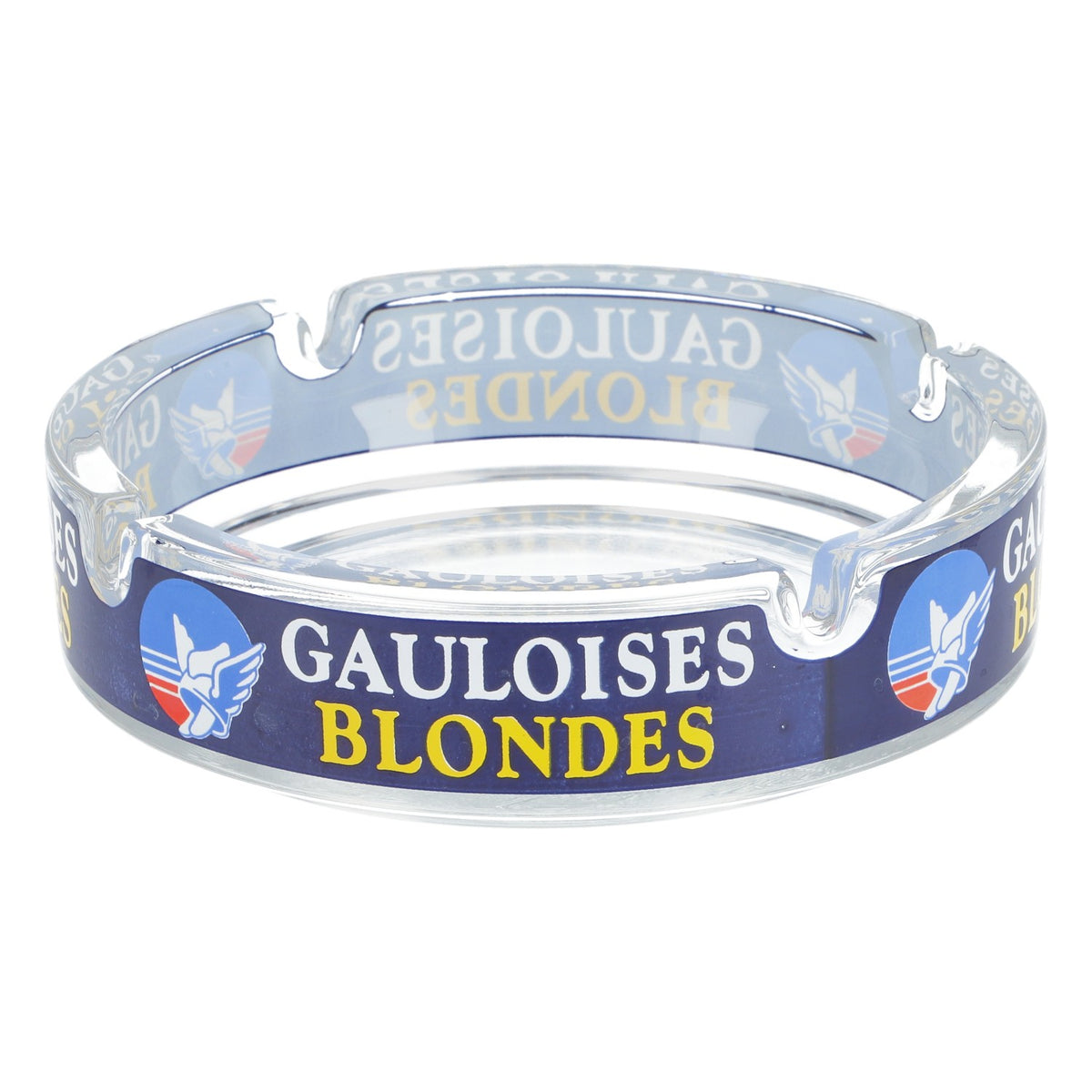 Cendrier en verre pour cigarettes Gauloises, grand modèle rond BLONDES