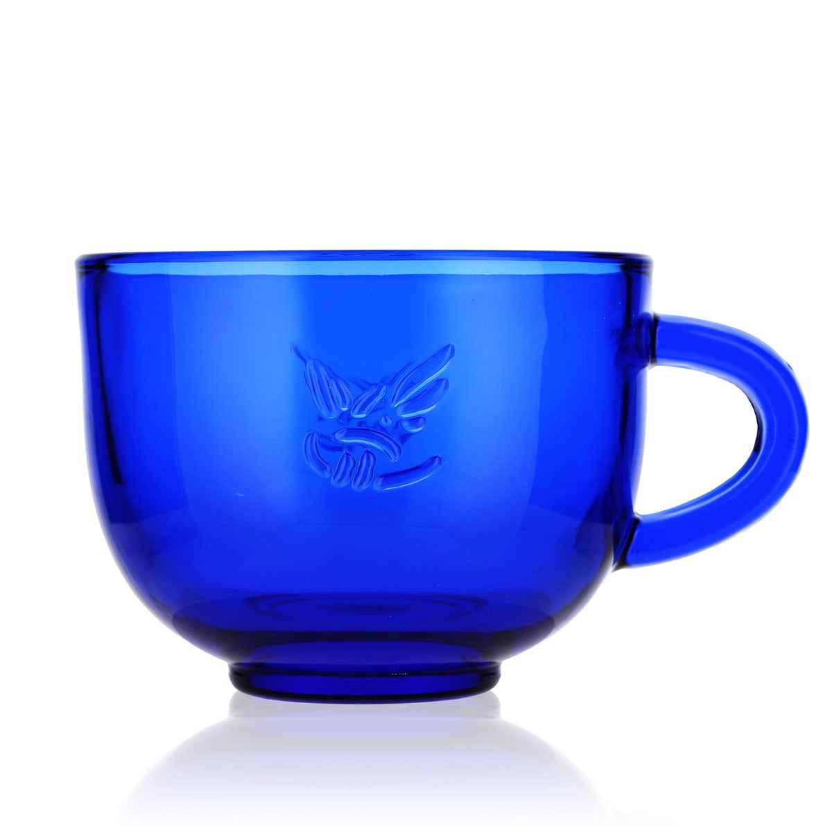Tasse à café en verre Gauloises 0,4 l, modèle bleu