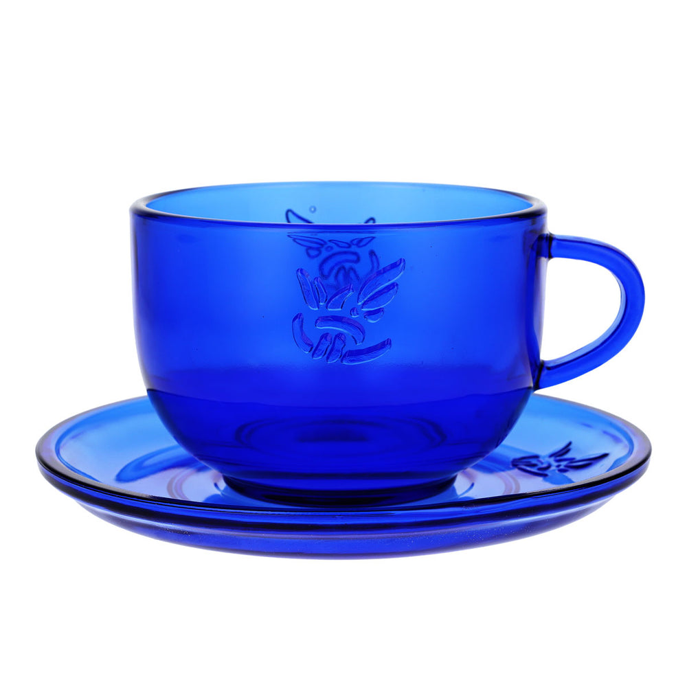 Gauloises cigarettes Verre Tasse à café Tasse à thé avec soucoupe Set 2 pièces
