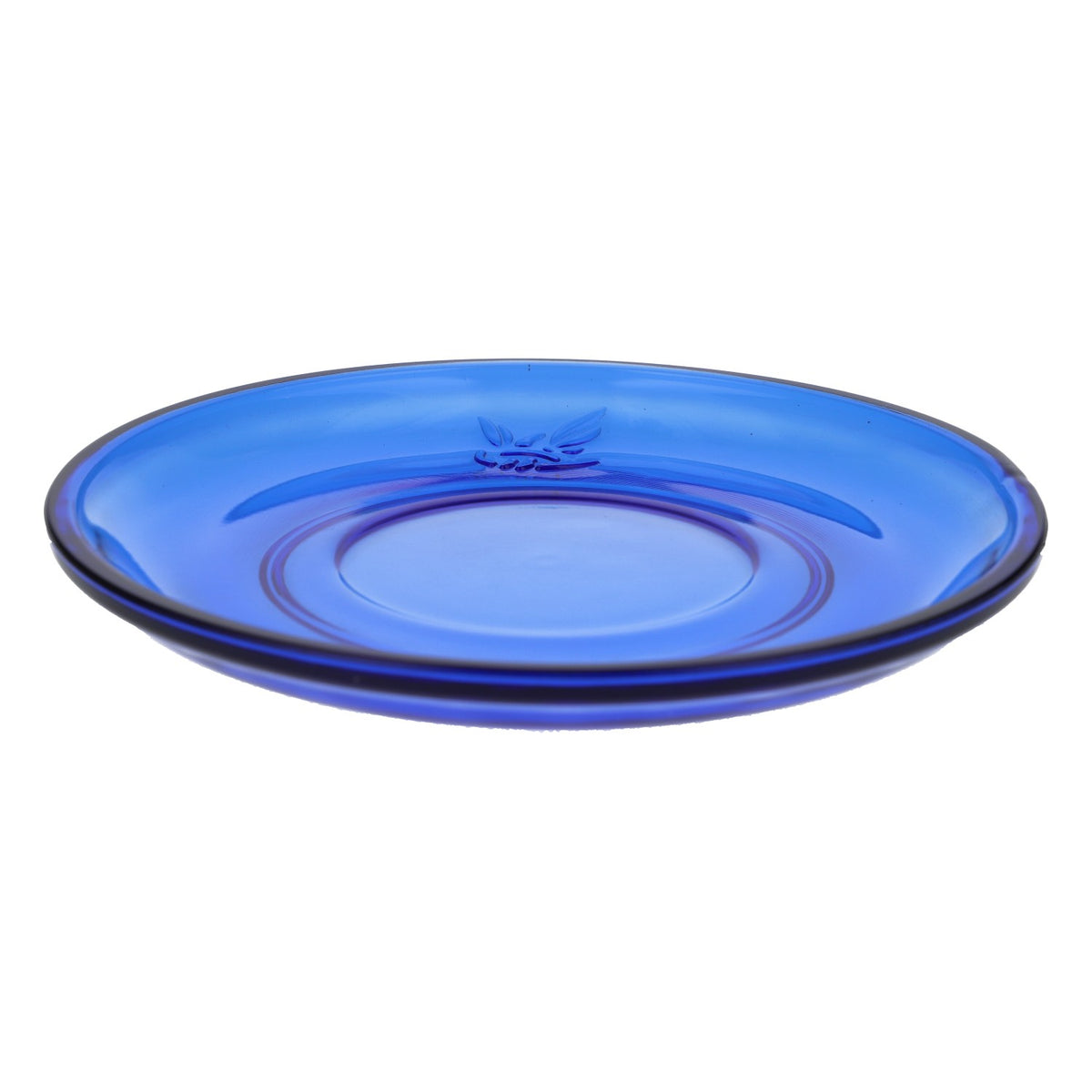 Soucoupe en verre pour cigarettes Gauloises Assiette pour tasse à café bleue