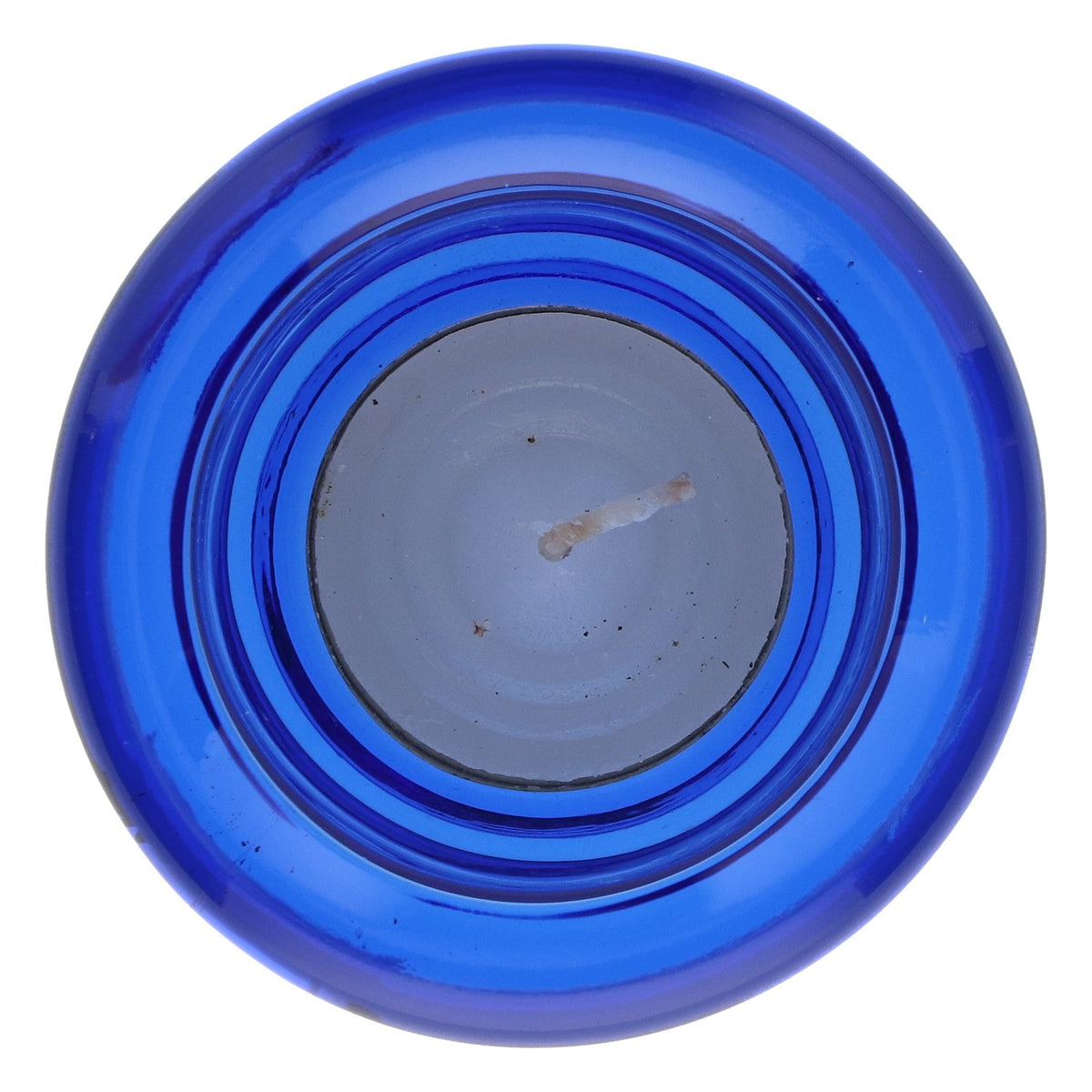 Photophore en verre Gauloises Cigarettes, rond, bleu, petit modèle – Vue 4