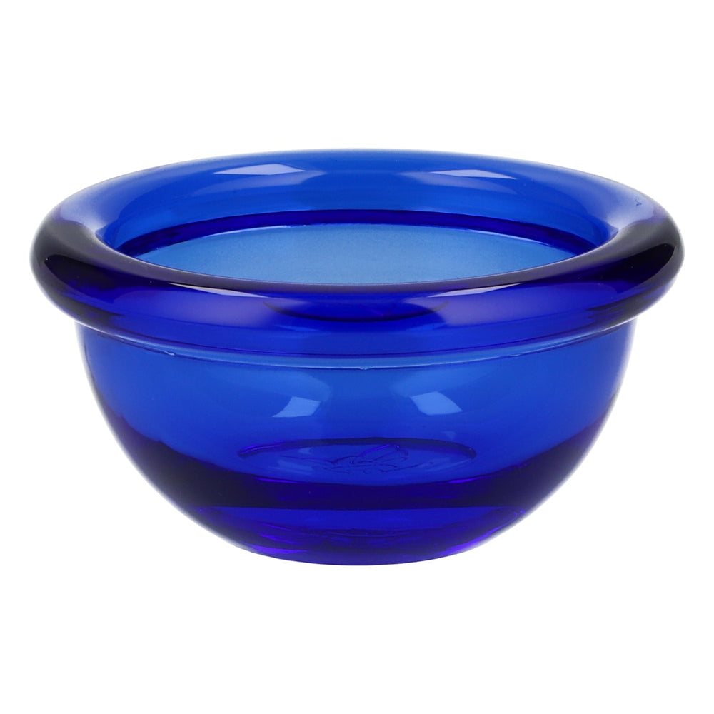 Porte-bougie en verre MINI Gauloises, inscription ronde bleue