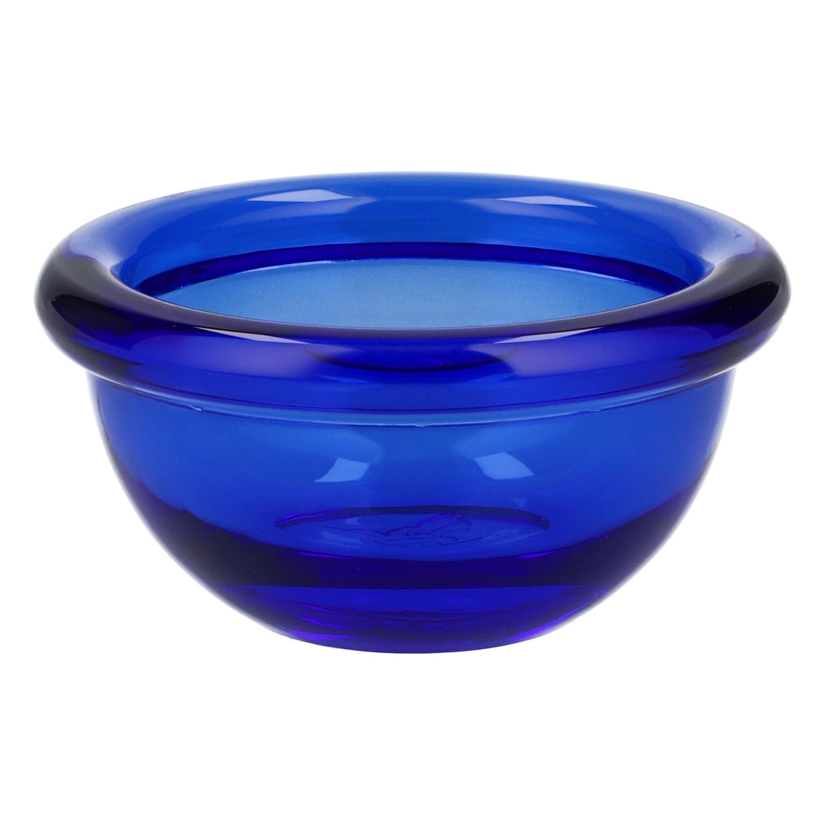 Porte-bougie en verre MINI Gauloises, inscription ronde bleue