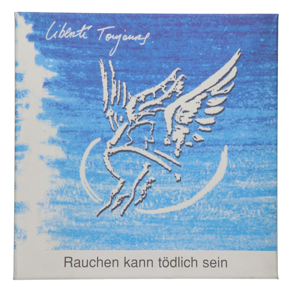 Tableau mural « Gauloises » - Décoration murale en bois 40 x 40 cm, bleu