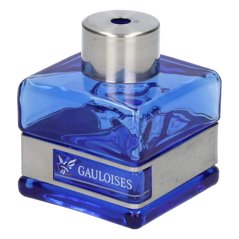 Gauloises cigarettes Saupoudreuse en verre véritable bleu avec insert en acier inoxydable