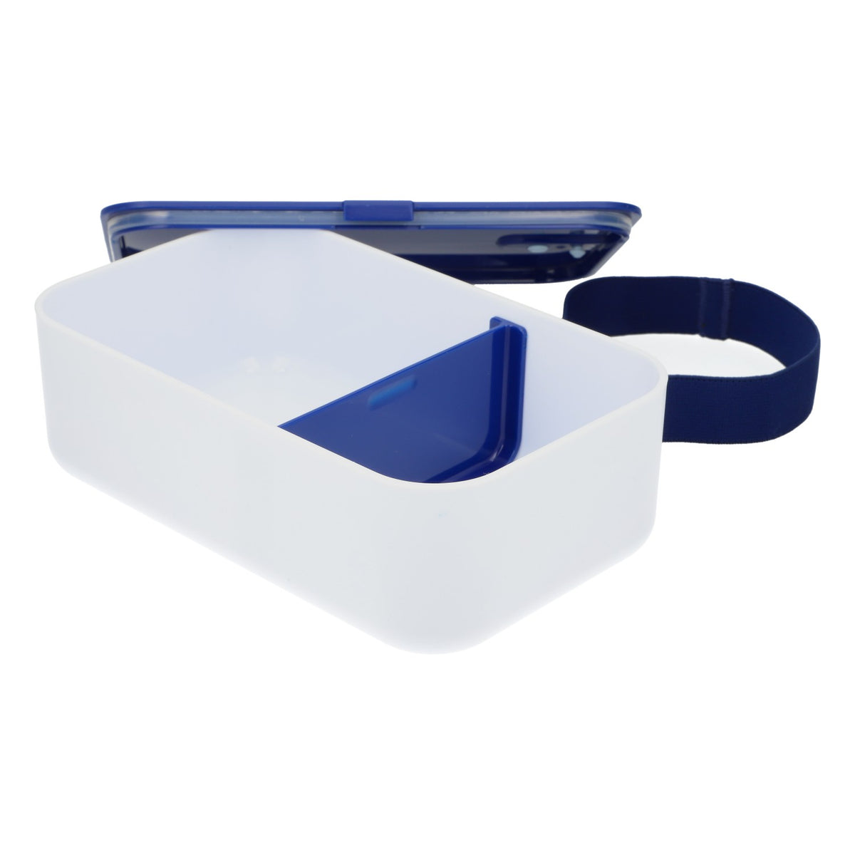Boîte à sandwich Gerolsteiner, adaptée au micro-ondes, bleue et blanche, avec cloison de séparation