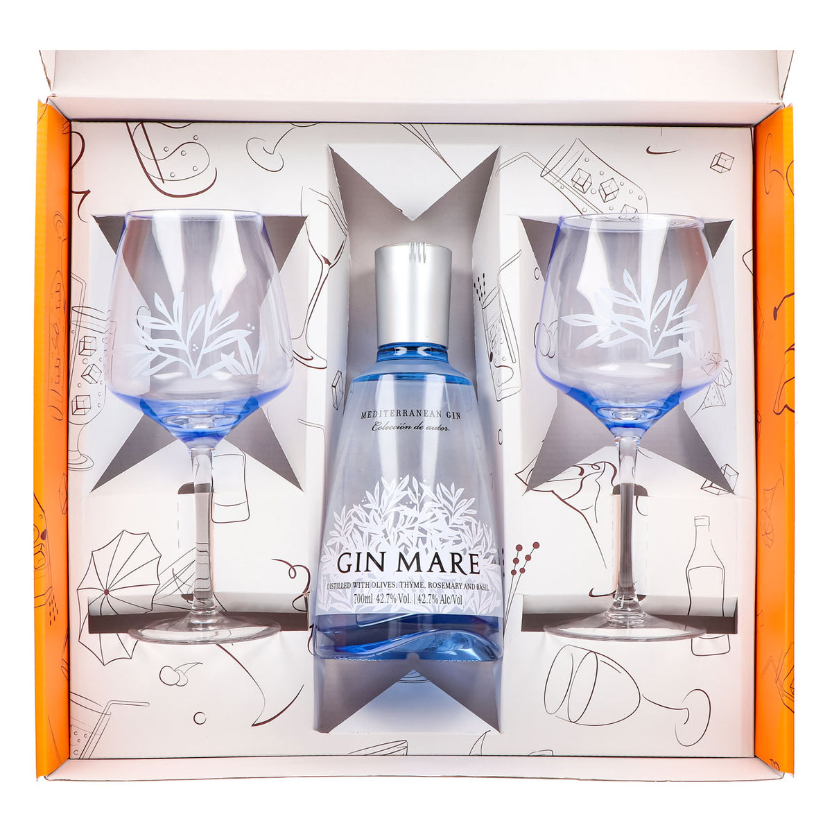 Coffret cadeau Gin Mare 0,7 l 42,7 % + verre ballon Copa I Orange – Vue 4