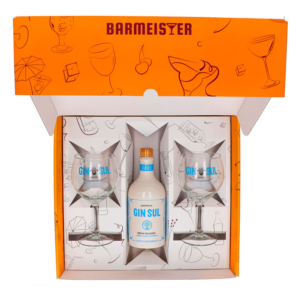 Coffret cadeau Gin Sul 0,5 l 43,5 % + verre ballon I Orange – Vue 3