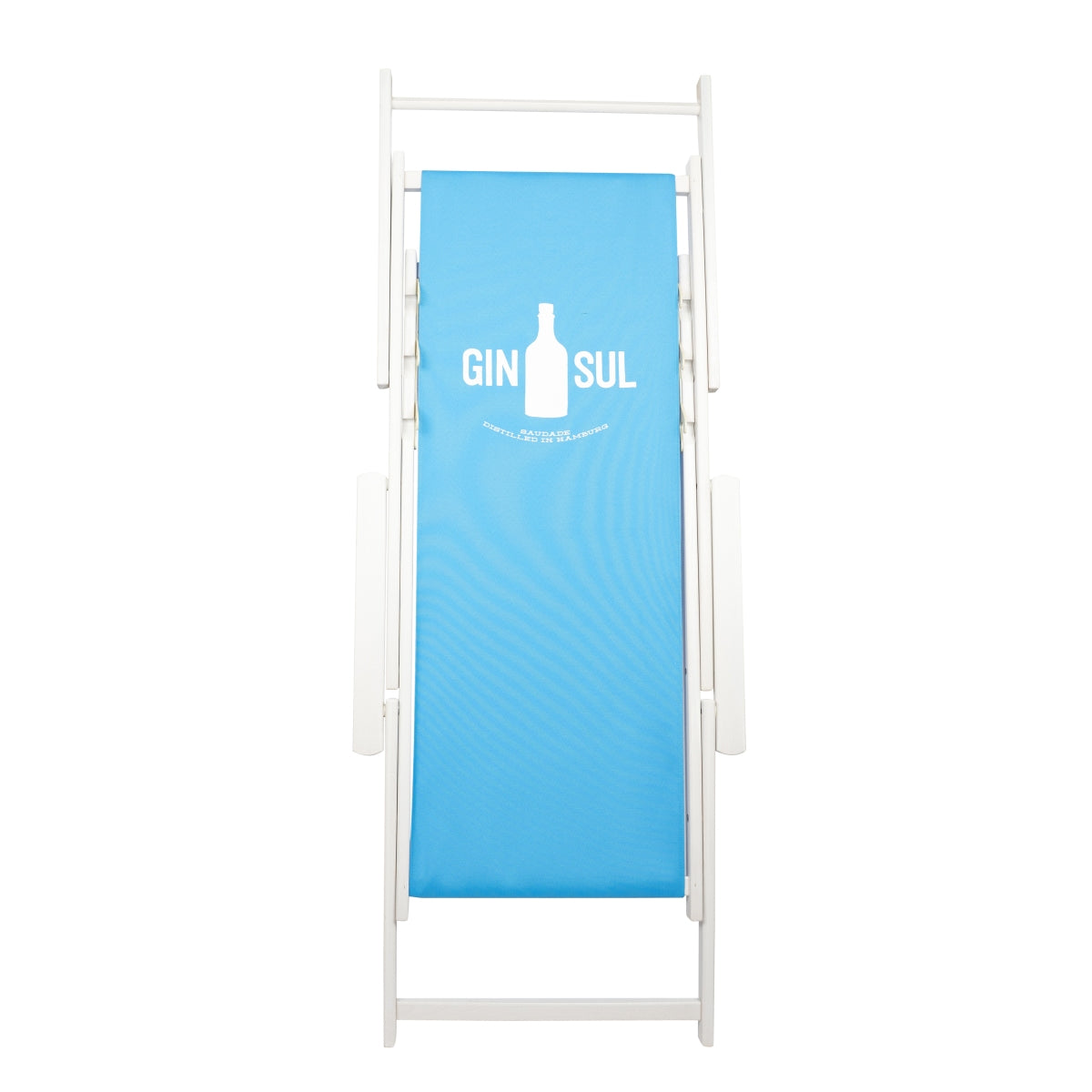 Gin Sul Chaise longue bleue Chaise de plage Transat Tabouret Lounge Jardin Bar – Vue 3