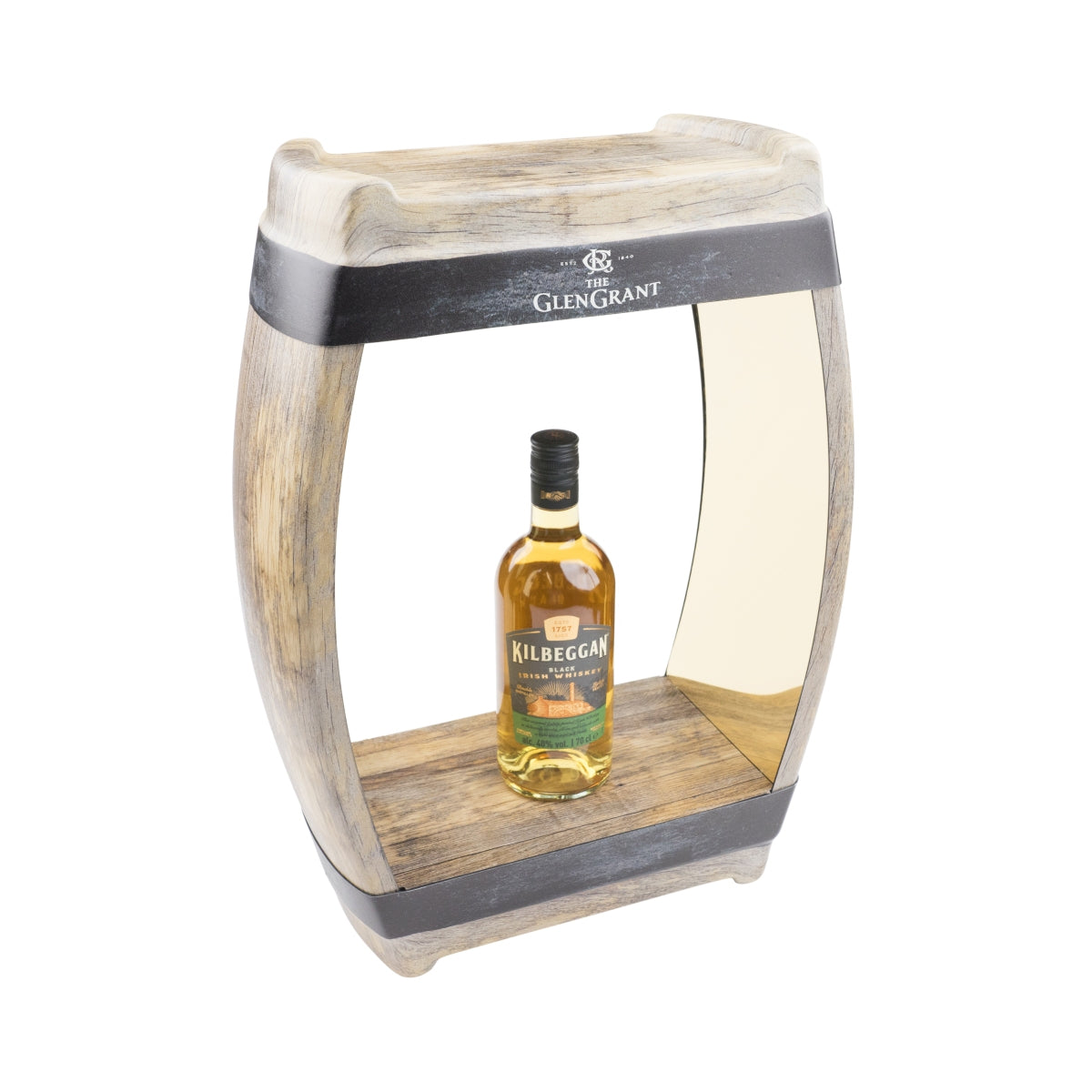 Glen Grant Glorifier Présentoir bouteille design fût en bois Whisky – Vue 3