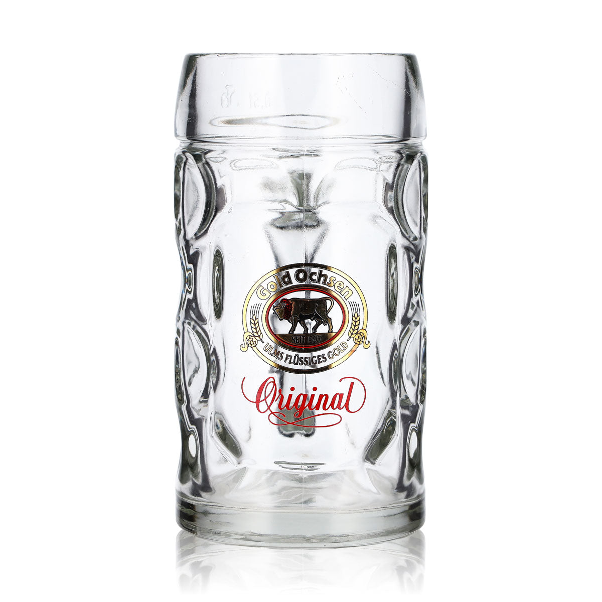 Verre à bière Gold Ochsen, chope de 0,5 l, logo doré