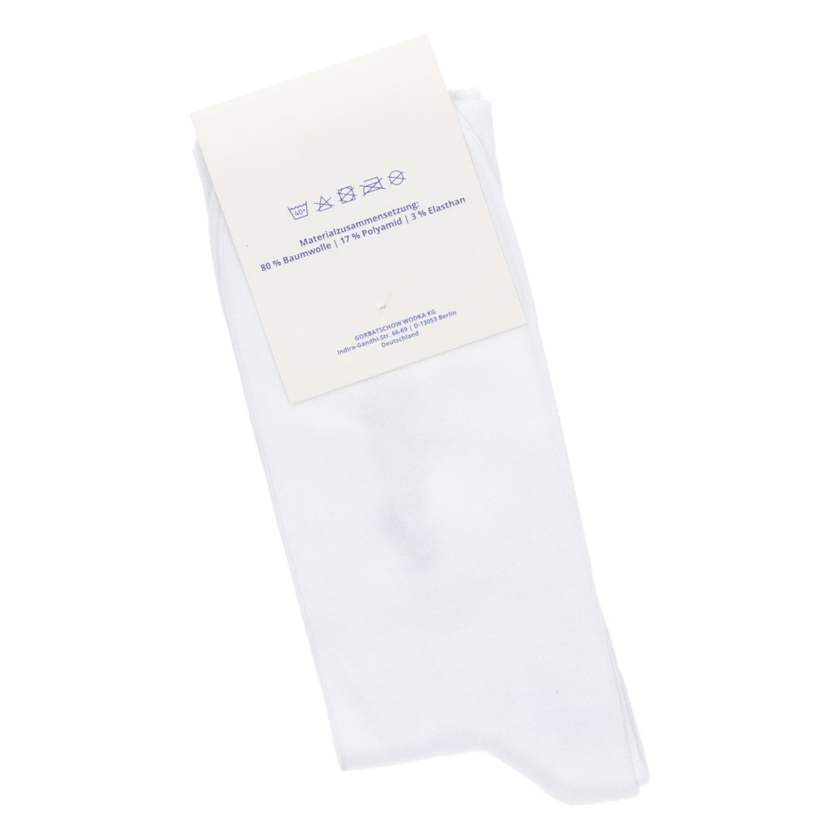 Chaussettes Gorbatchev Blanc Rayures bleues Taille 42-46 Chaussettes de tennis unisexes – Vue 3