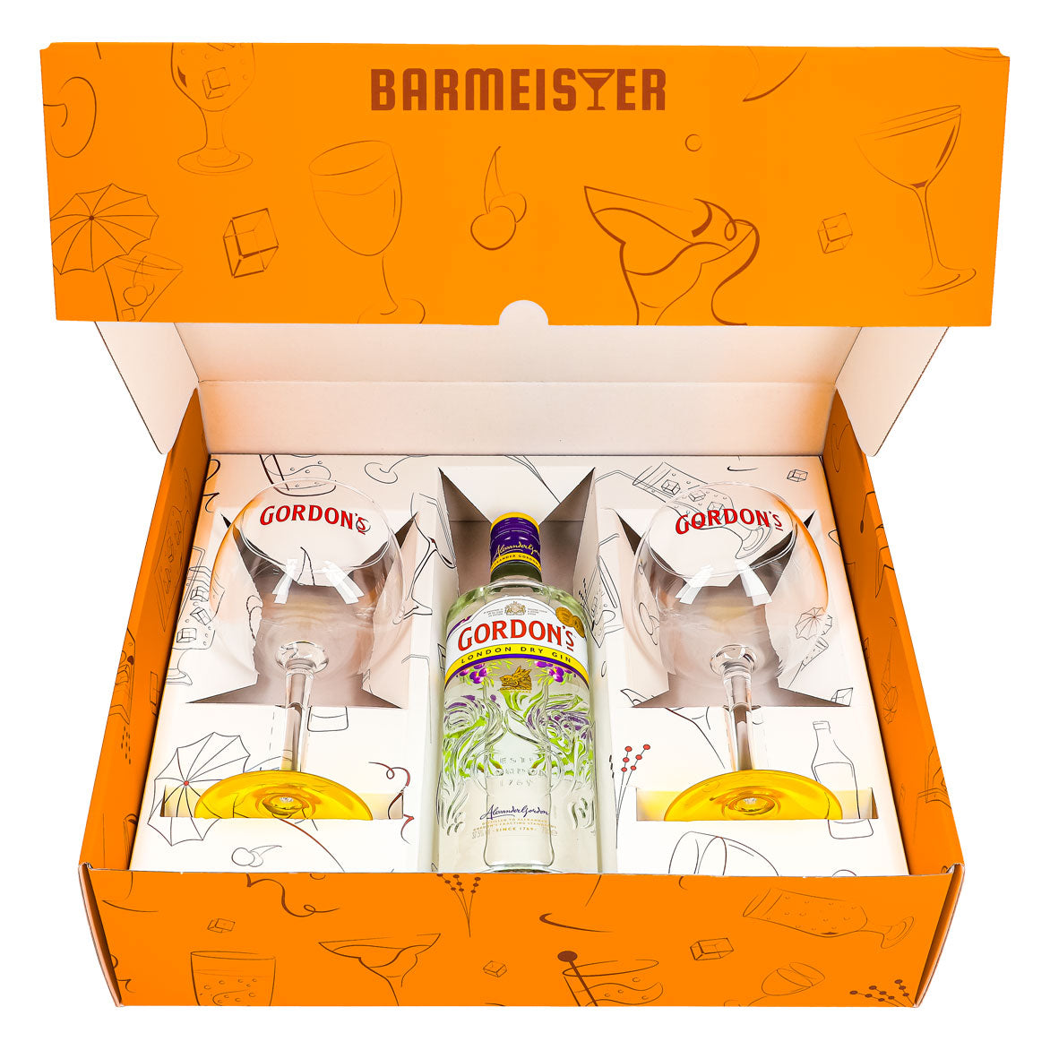 Coffret cadeau Gordon's Gin 0,7 l 37,5 % + verre ballon Copa I Orange – Vue 2