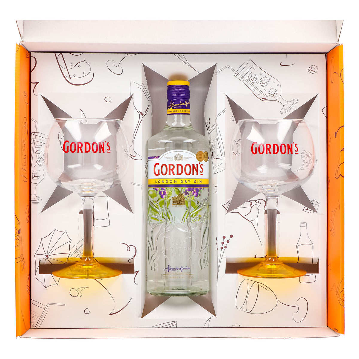 Coffret cadeau Gordon's Gin 0,7 l 37,5 % + verre ballon Copa I Orange – Vue 4