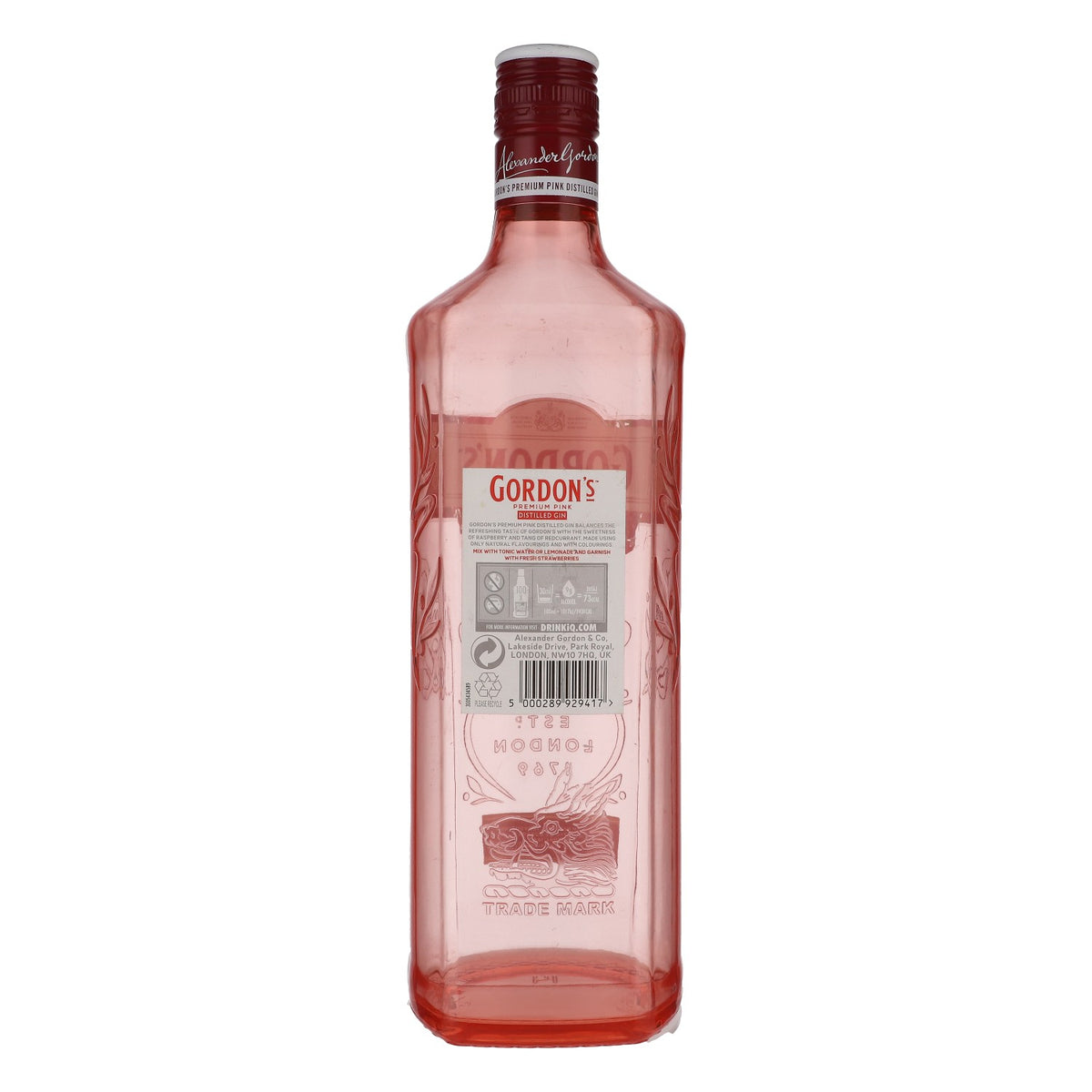Gordon's Pink Gin BOUTEILLE VIDE en acrylique Bouteille décorative Bouteille d'exposition Vitrine 3 l – Vue 4