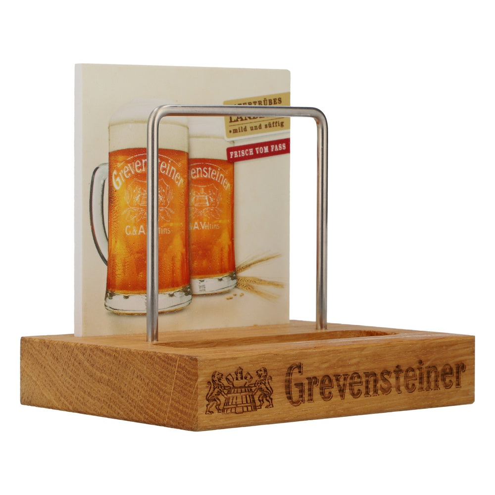 Bière Grevensteiner, présentoir de menu en bois véritable, nouveau présentoir de table en bois