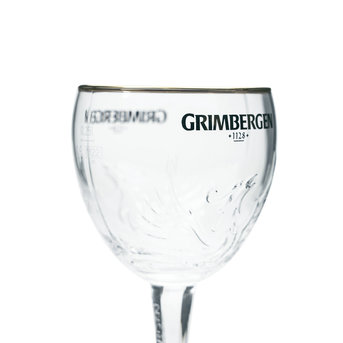 6 verres à bière Grimbergen 0,25 l, forme calice, design Phoenix, Belgique, bar à bière – Vue 4
