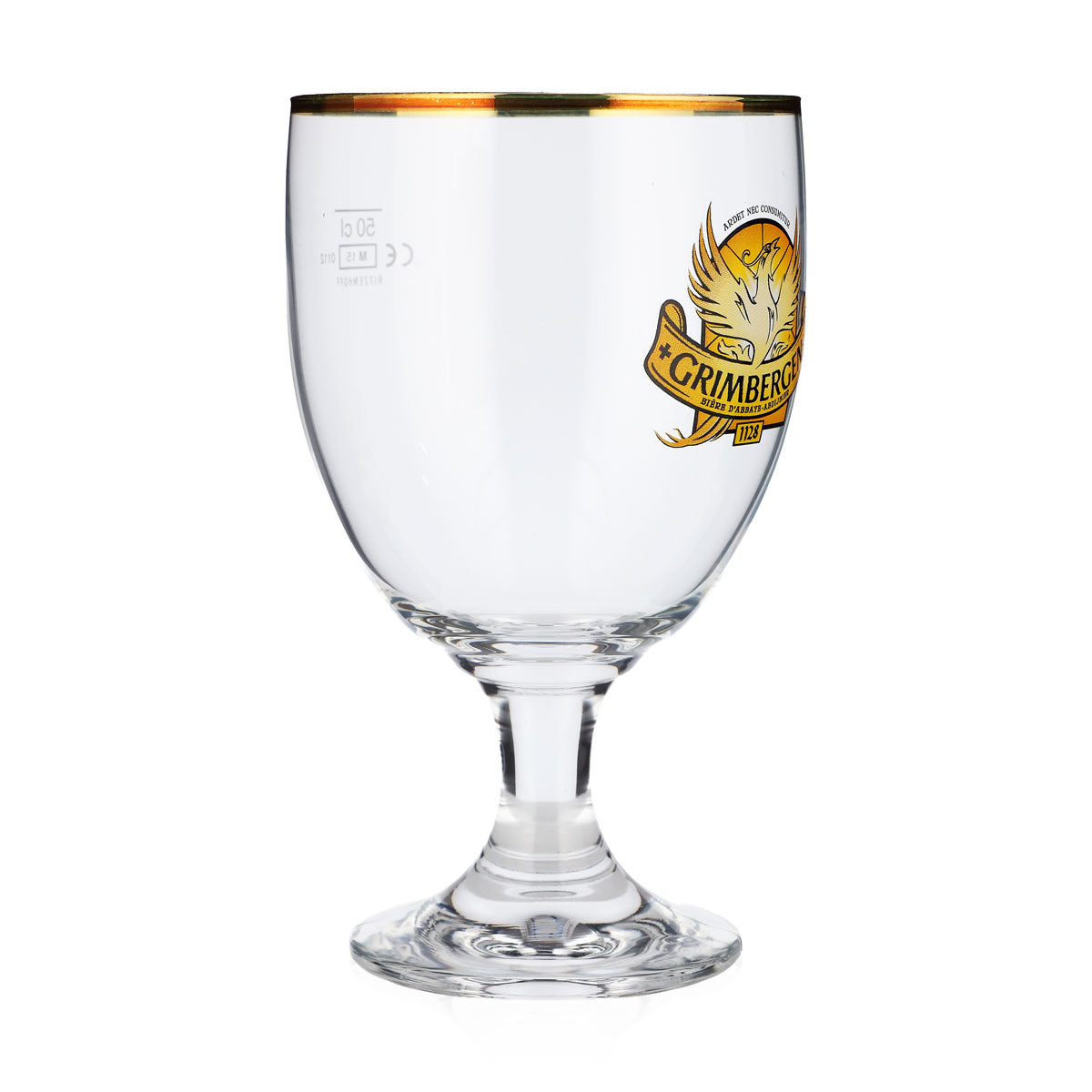 Verre à bière Grimbergen 0,5 l, forme de coupe, motif Phoenix, bord doré, Ritzenhoff – Vue 2