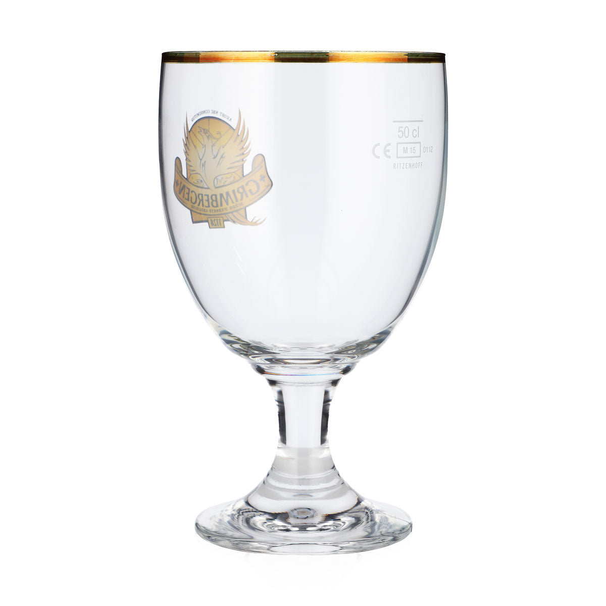 Verre à bière Grimbergen 0,5 l, forme de coupe, motif Phoenix, bord doré, Ritzenhoff – Vue 3