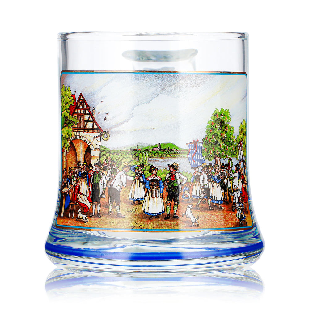 Verre à bière Grünwald 0,7 l, chope « Krug Bayrisches Dorf », chope à bière Seidel, verre à bière, chope de mesure