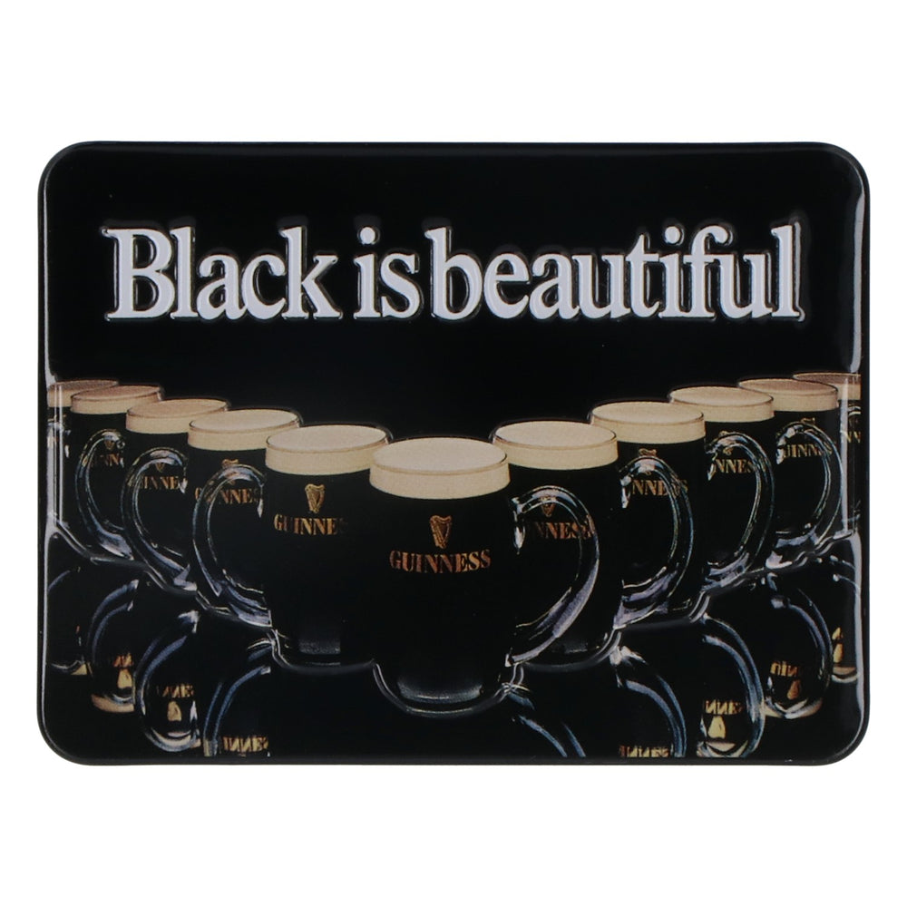 Aimant pour réfrigérateur Guinness Aimant de cuisine 6x8 cm Aimant 3D « Black is beautiful »