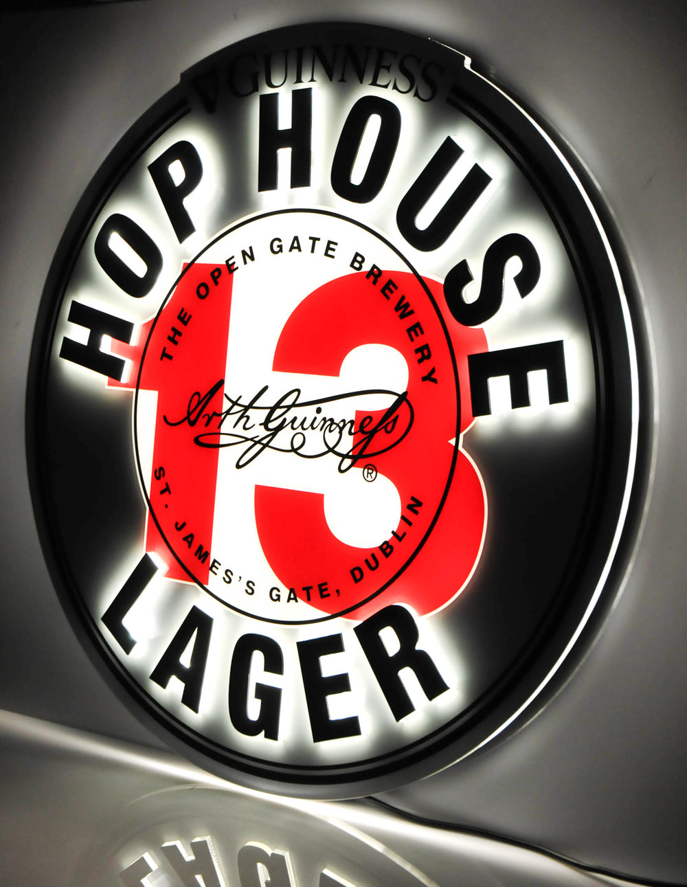 Enseigne lumineuse Guinness Hop House LED Wall Sign Plaque murale Illumi Bar Pub UK