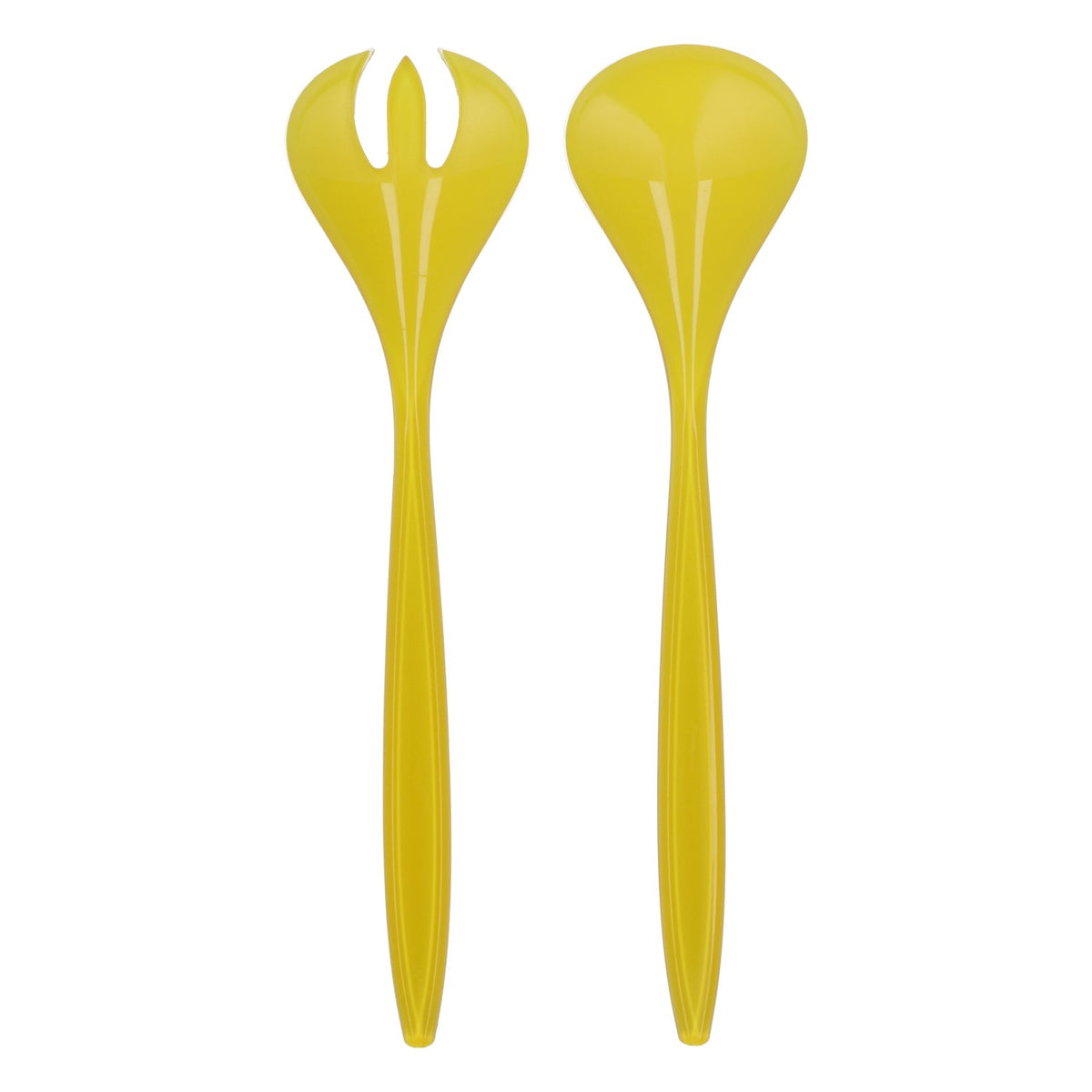 Couverts à salade Guzzini « Vintage » jaune/blanc 27,5 cm, couverts design en plastique – Vue 3