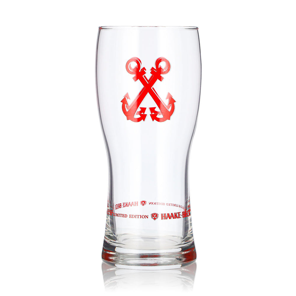 Verre à bière Haake Beck 0,38 l, logo rouge, verre de collection en édition limitée (3) Anker