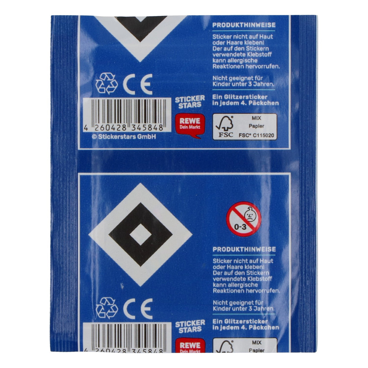 Hamburger SV Sticker Star 5 paquets d'autocollants REWE « Nur der HSV » 2024 – Vue 2