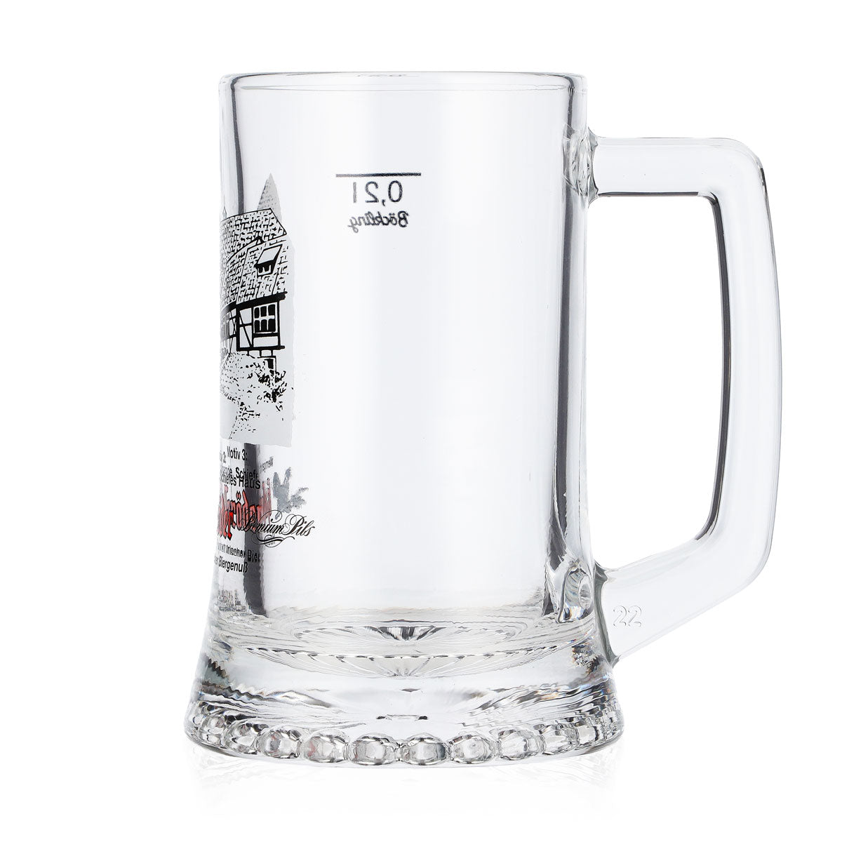 Verre à bière Hasseröder, chope de 0,2 l, motif n° 3 : Wernigerode, la maison penchée, Böckling – Vue 5