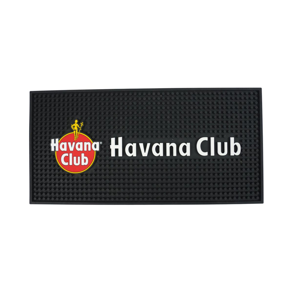 Havana Club Tapis égouttoir Tapis de bar 45 x 22 cm Noir Caoutchouc Tapis de service Comptoir