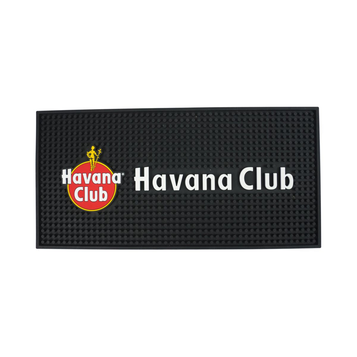 Havana Club Tapis égouttoir Tapis de bar 45 x 22 cm Noir Caoutchouc Tapis de service Comptoir
