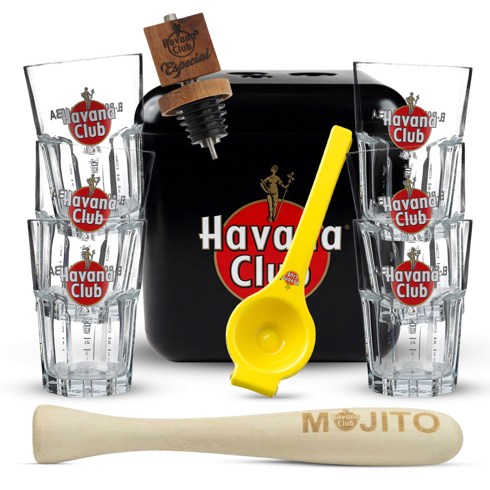 Ensemble Havana Club Bar Bundle Set II composé d'un presse-citron, d'une glacière et d'un verseur