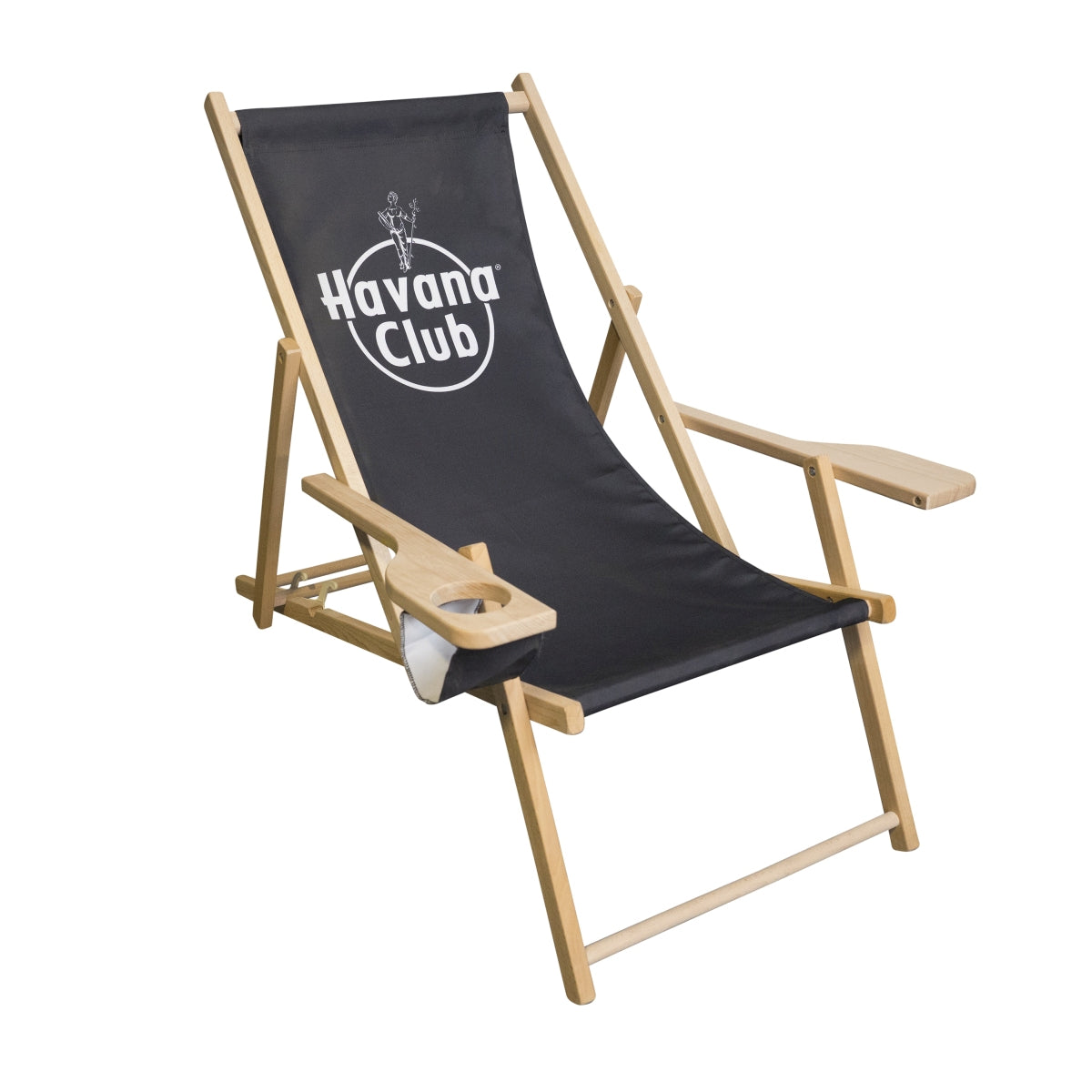 Havana Club Chaise longue Porte-boisson Chaise pliante Lounge Chair Beach Bar Outdoor