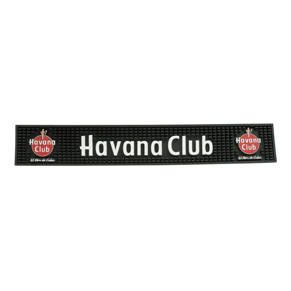Tapis de bar Havana Club Rum Tapis égouttoir Accessoires de bar noir grand logo 58x9,5