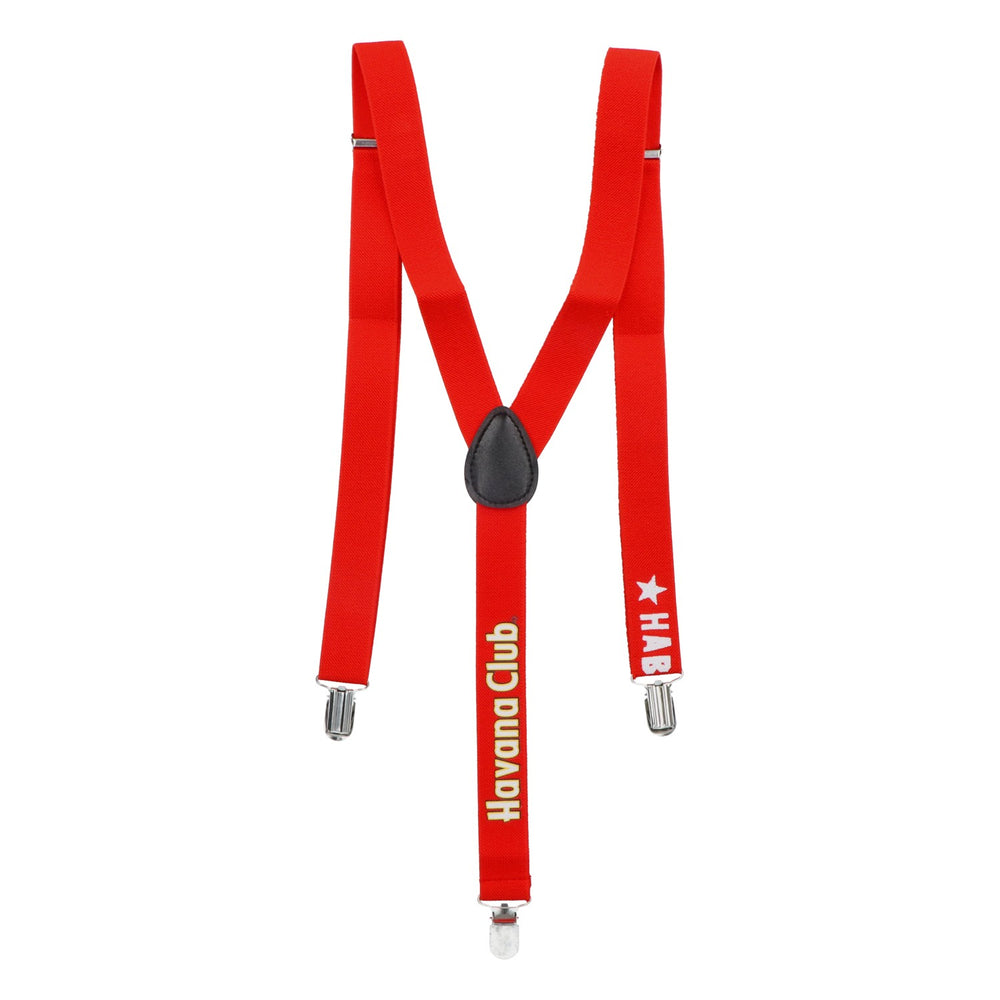 Bretelles Havana Club Rum Habanero Clips métalliques Unisexe rouge