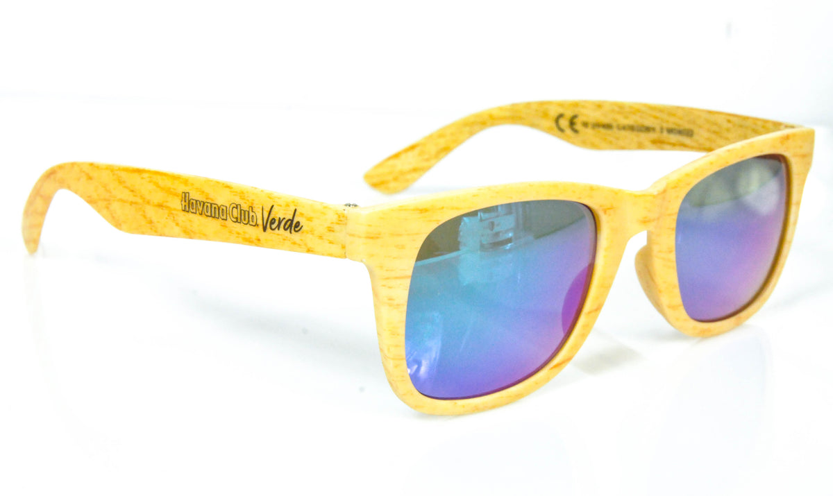Lunettes de soleil Havana Club Rum Lunettes de fête Verde aspect bois UV400 – Vue 2