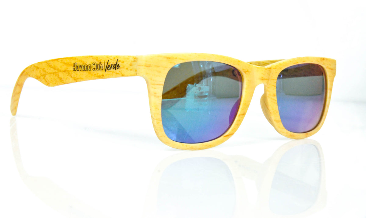Lunettes de soleil Havana Club Rum Lunettes de fête Verde aspect bois UV400 – Vue 3