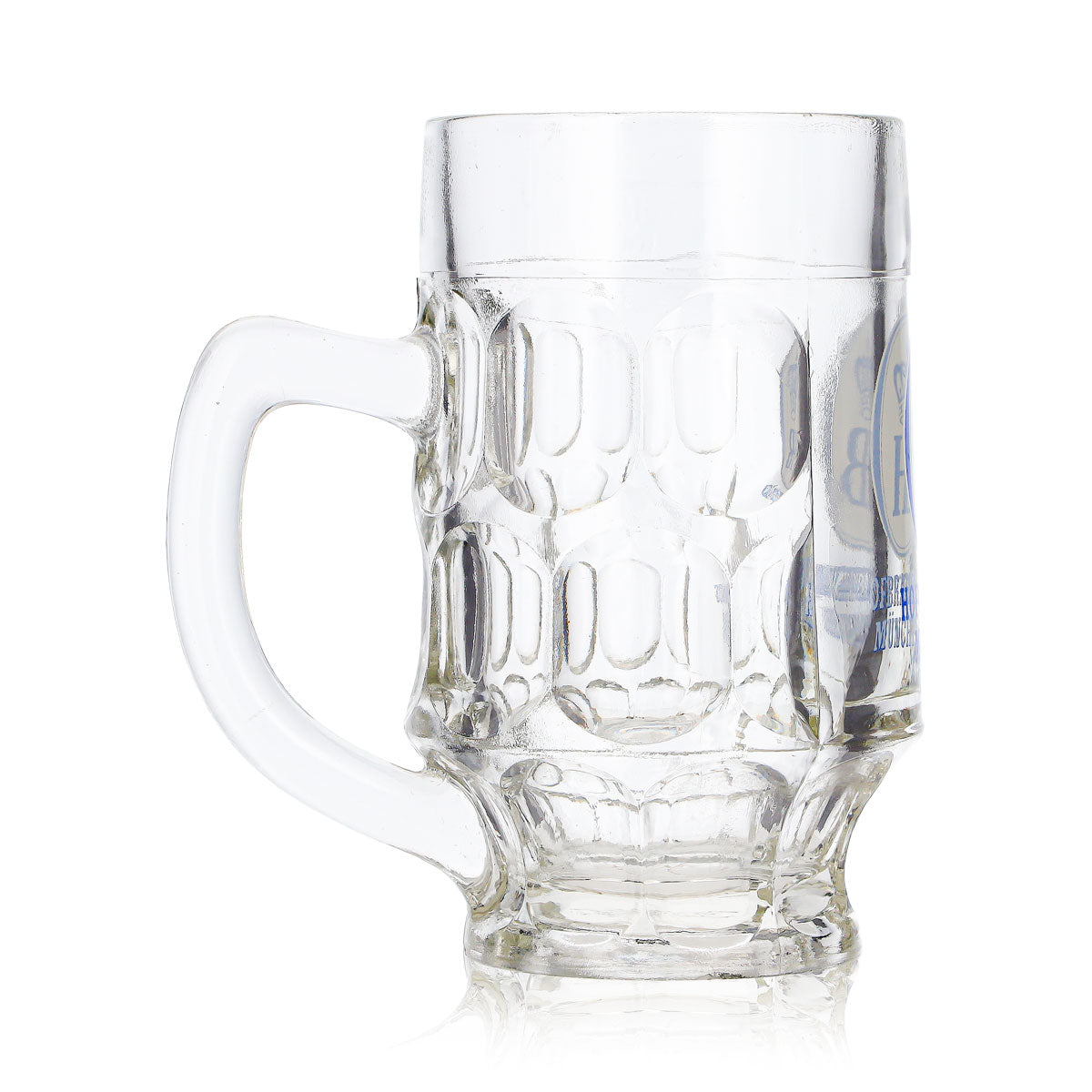 Verre à bière HB Munich 0,25 l, cruche, relief, logo bleu et blanc – Vue 4