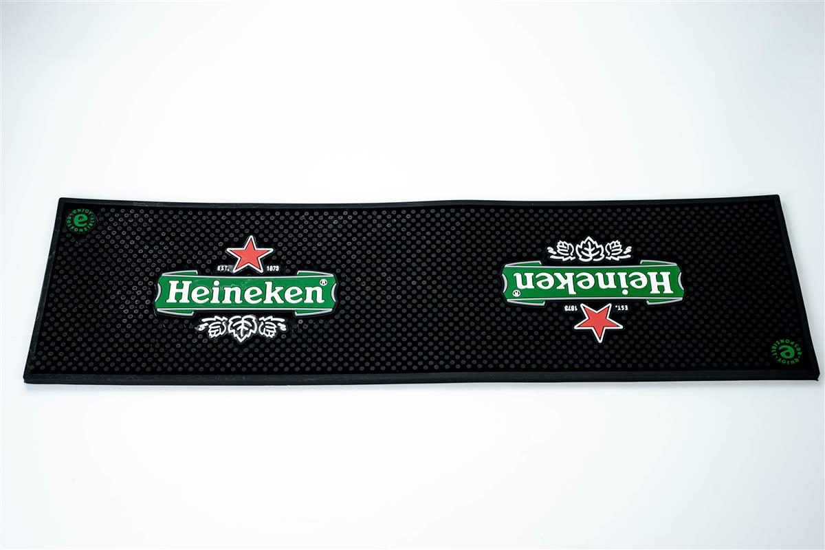 Sous-verre Heineken Tapis égouttoir Accessoires de bar noir grand format 60 x 17